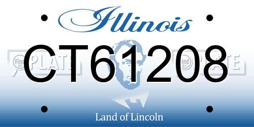 CT61208 Illinois License Plate