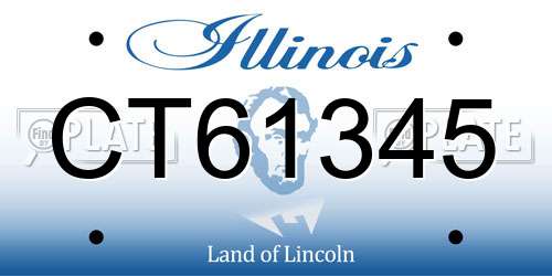 CT61345 Illinois License Plate