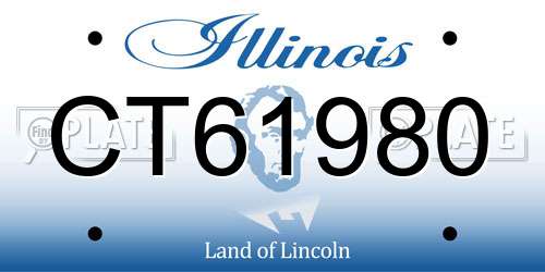 CT61980 Illinois License Plate