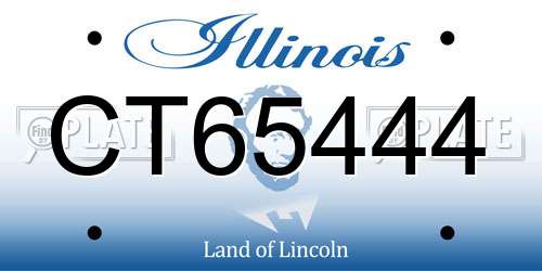 CT65444 Illinois License Plate