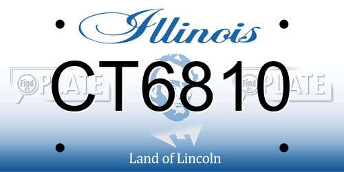 CT6810 Illinois License Plate