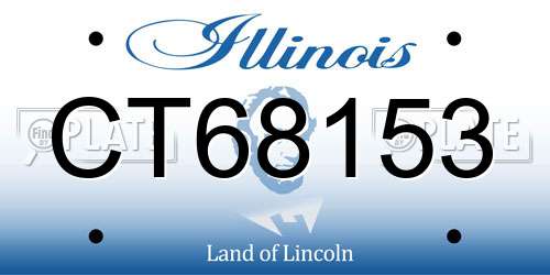 CT68153 Illinois License Plate
