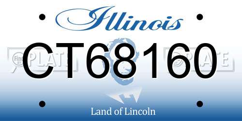 CT68160 Illinois License Plate