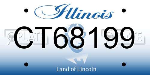 CT68199 Illinois License Plate