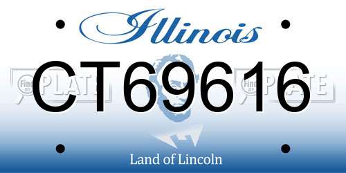 CT69616 Illinois License Plate