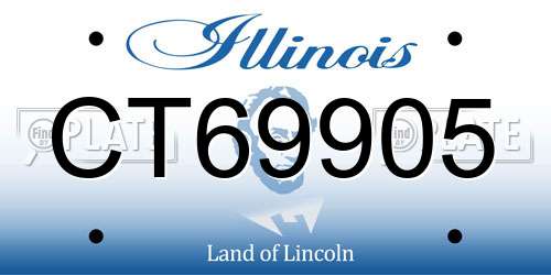 CT69905 Illinois License Plate