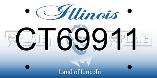 CT69911 Illinois License Plate