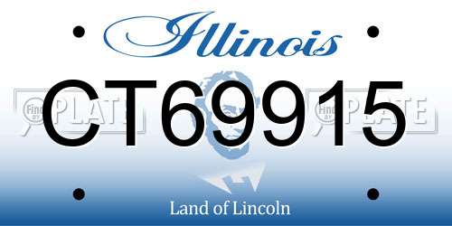 CT69915 Illinois License Plate