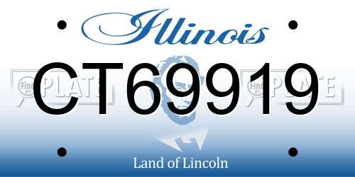 CT69919 Illinois License Plate