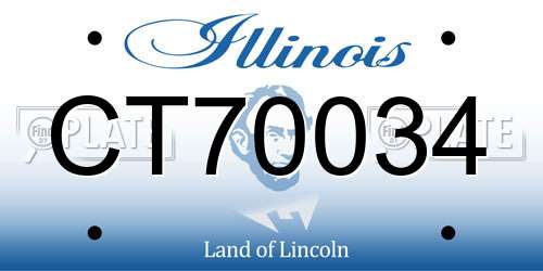 CT70034 Illinois License Plate