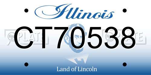 CT70538 Illinois License Plate
