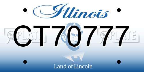 CT70777 Illinois License Plate