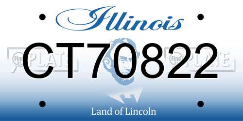 CT70822 Illinois License Plate