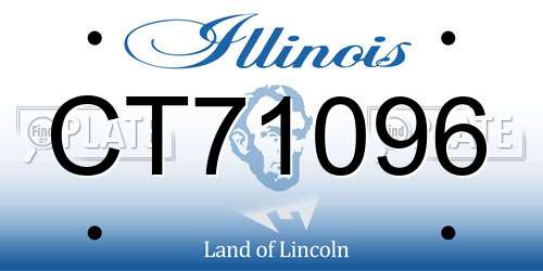 CT71096 Illinois License Plate