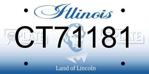 CT71181 Illinois License Plate