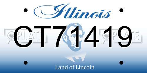 CT71419 Illinois License Plate