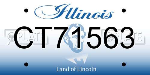 CT71563 Illinois License Plate