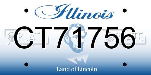 CT71756 Illinois License Plate