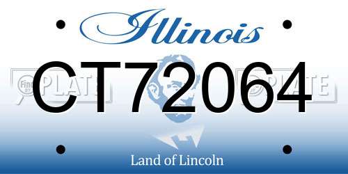 CT72064 Illinois License Plate
