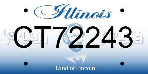 CT72243 Illinois License Plate