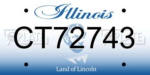 CT72743 Illinois License Plate