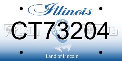 CT73204 Illinois License Plate