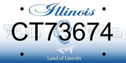 CT73674 Illinois License Plate