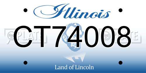 CT74008 Illinois License Plate