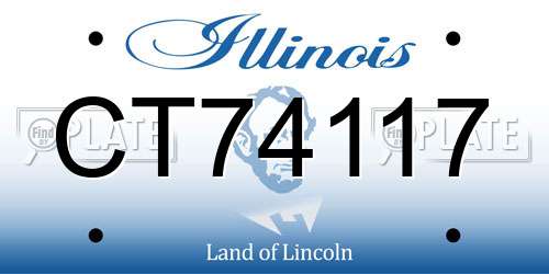 CT74117 Illinois License Plate