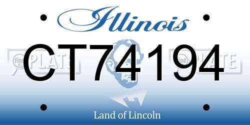 CT74194 Illinois License Plate