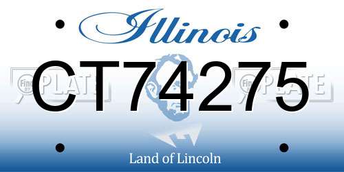 CT74275 Illinois License Plate
