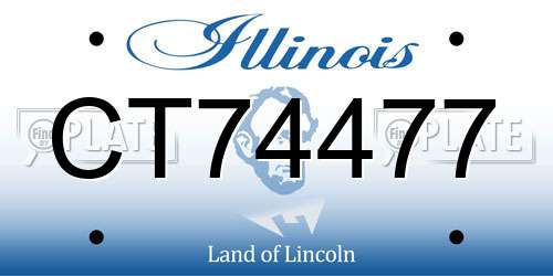 CT74477 Illinois License Plate