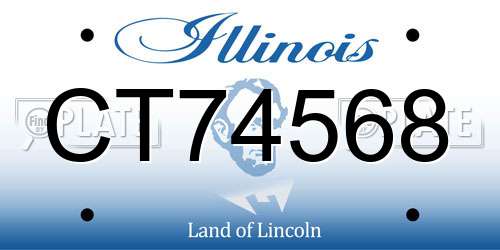 CT74568 Illinois License Plate