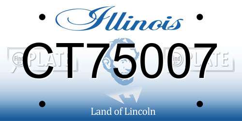 CT75007 Illinois License Plate