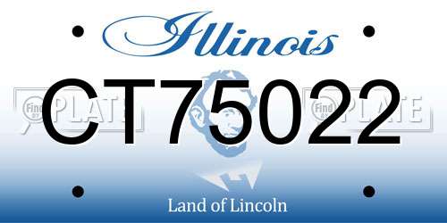 CT75022 Illinois License Plate