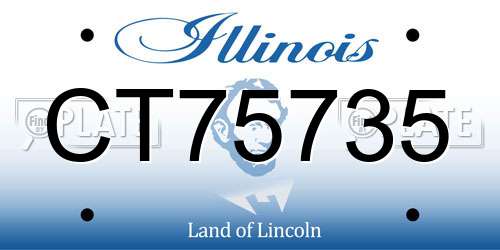 CT75735 Illinois License Plate