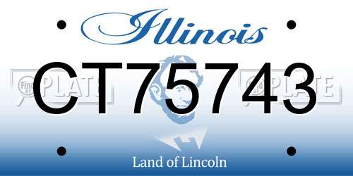 CT75743 Illinois License Plate