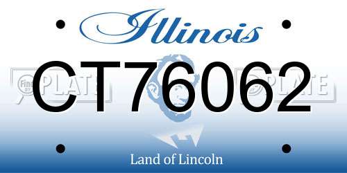 CT76062 Illinois License Plate