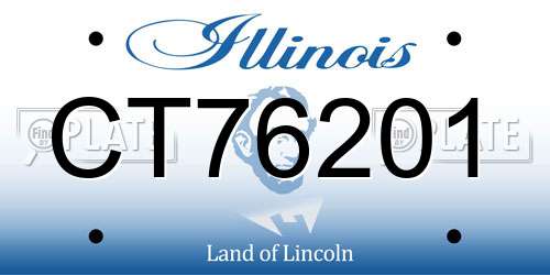CT76201 Illinois License Plate