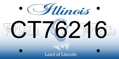 CT76216 Illinois License Plate