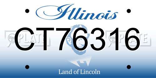 CT76316 Illinois License Plate