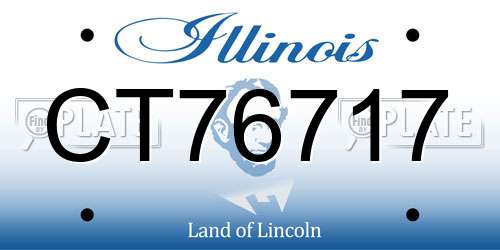 CT76717 Illinois License Plate