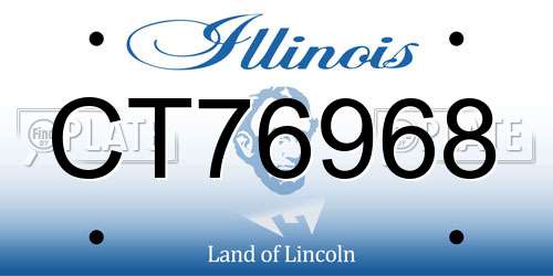 CT76968 Illinois License Plate