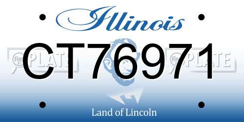 CT76971 Illinois License Plate