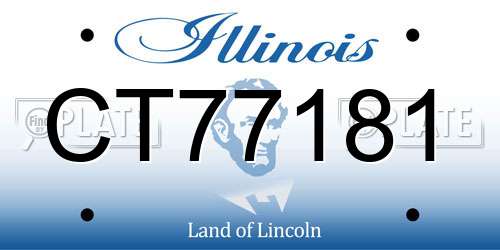 CT77181 Illinois License Plate