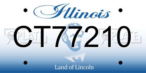 CT77210 Illinois License Plate