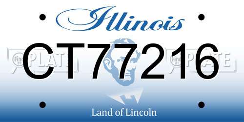 CT77216 Illinois License Plate