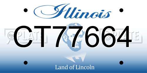 CT77664 Illinois License Plate