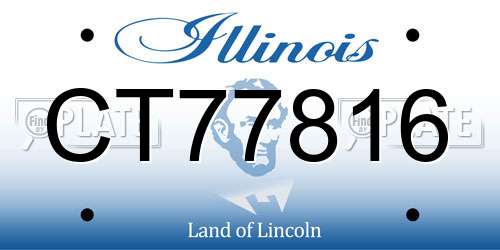 CT77816 Illinois License Plate