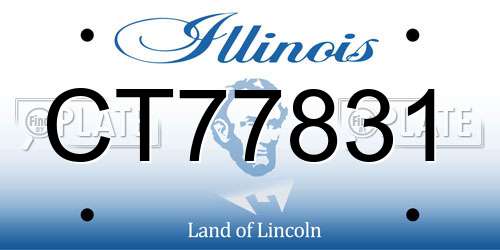 CT77831 Illinois License Plate